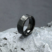 Hammered Faceted Black Band - Nikoghos Jewelry
