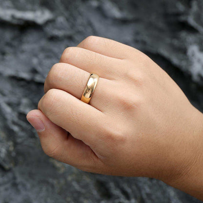 Polished Golden Dome Ring - Nikoghos Jewelry