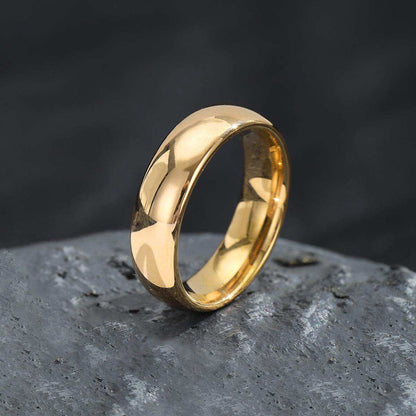 Polished Golden Dome Ring - Nikoghos Jewelry