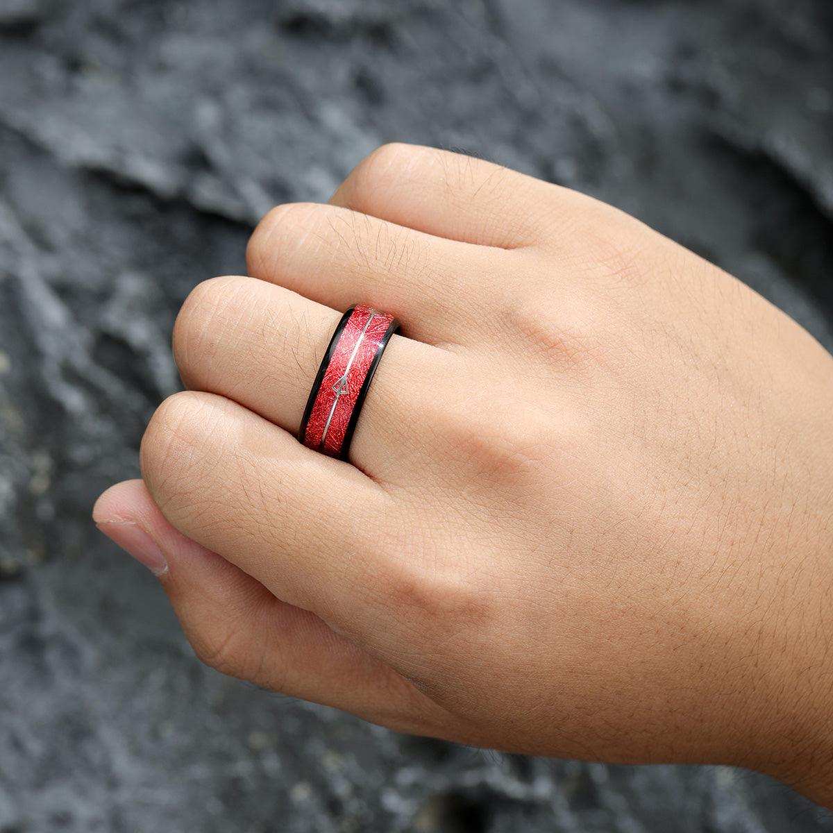 Meteorite Arrow Black Band - Nikoghos Jewelry