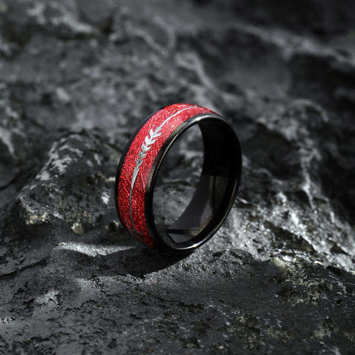 Meteorite Arrow Black Band - Nikoghos Jewelry