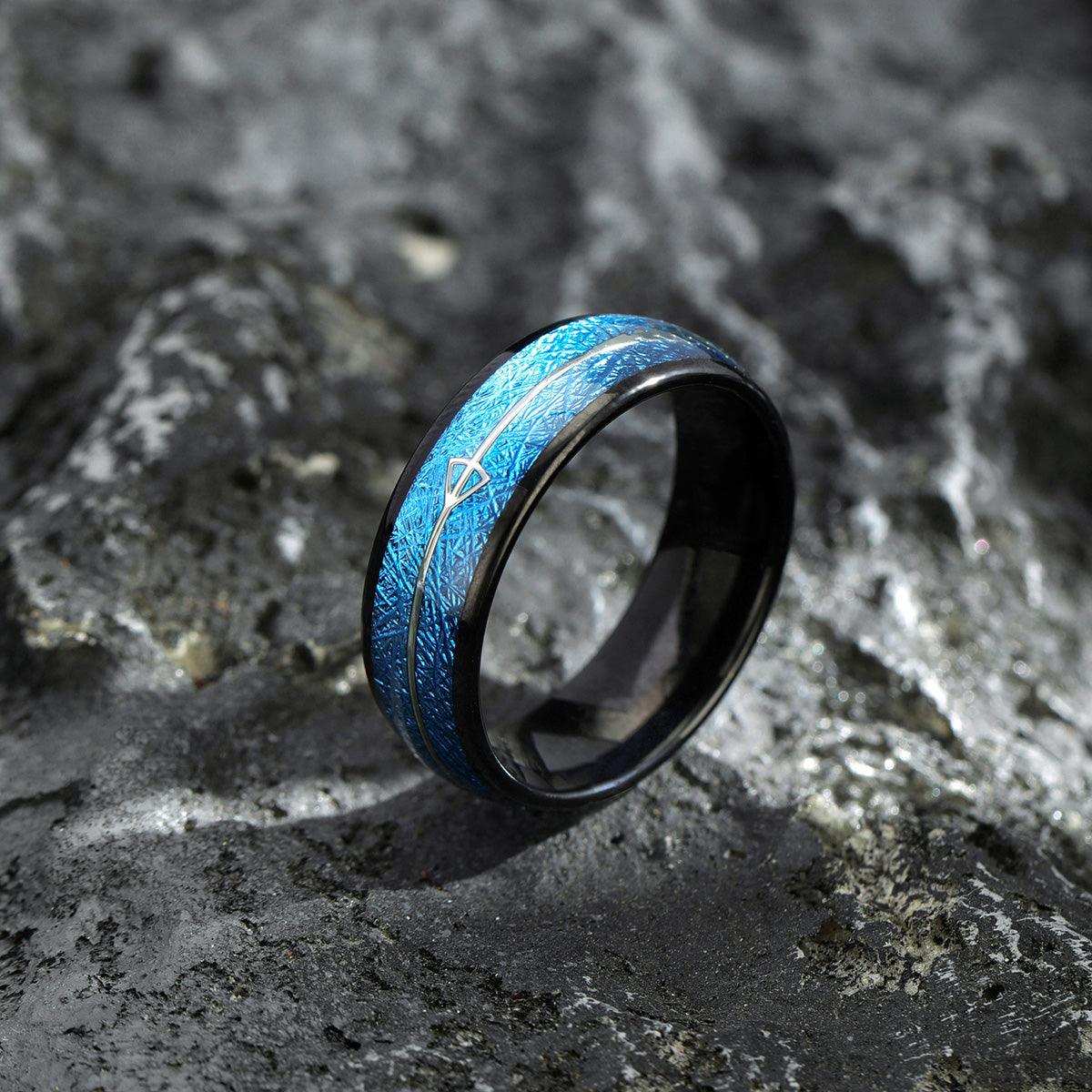 Meteorite Arrow Black Band - Nikoghos Jewelry