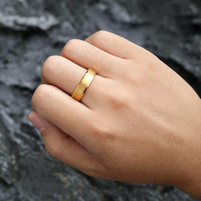 Matte Finish Golden Band - Nikoghos Jewelry