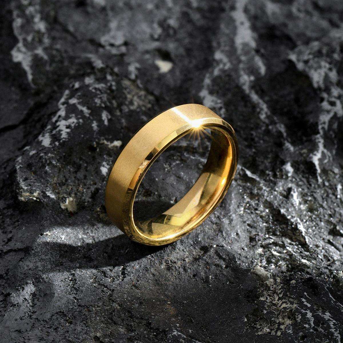 Matte Finish Golden Band - Nikoghos Jewelry