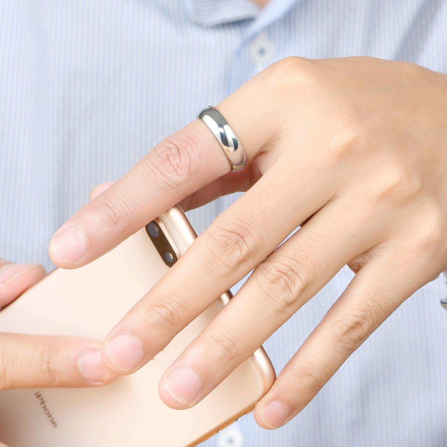 Polished Silver Dome Ring - Nikoghos Jewelry