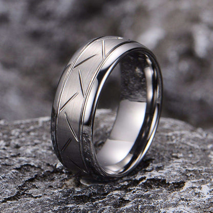 Brushed Silver Interlace Band - Nikoghos Jewelry