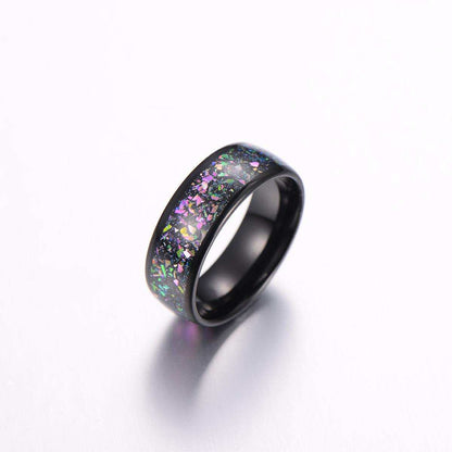 Black Fragment Inlay Ring - Nikoghos Jewelry