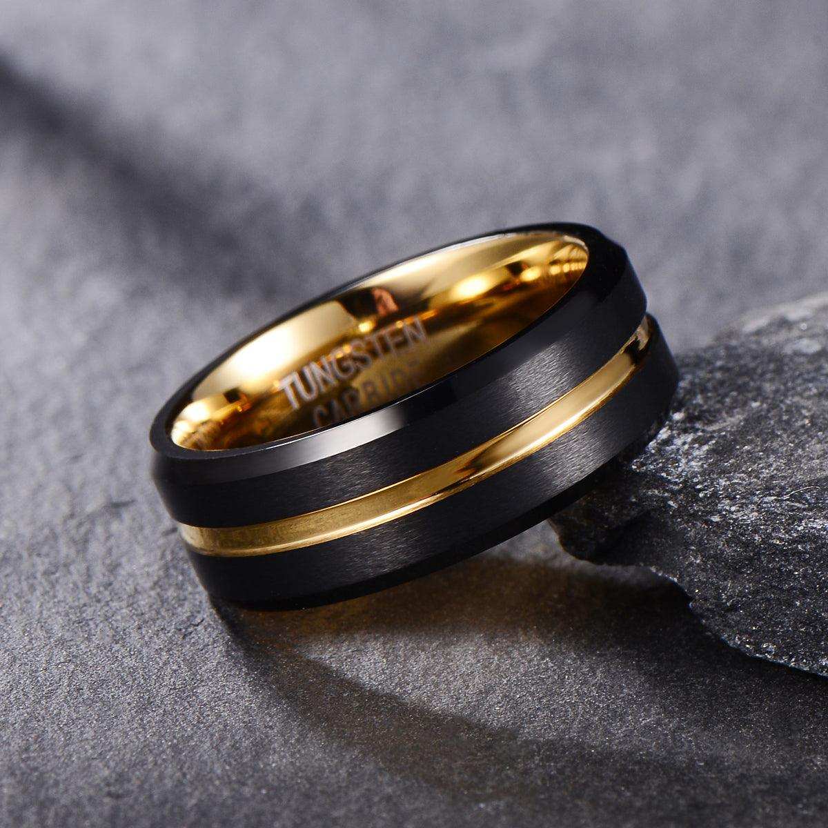 Golden Matte Finish Band - Nikoghos Jewelry