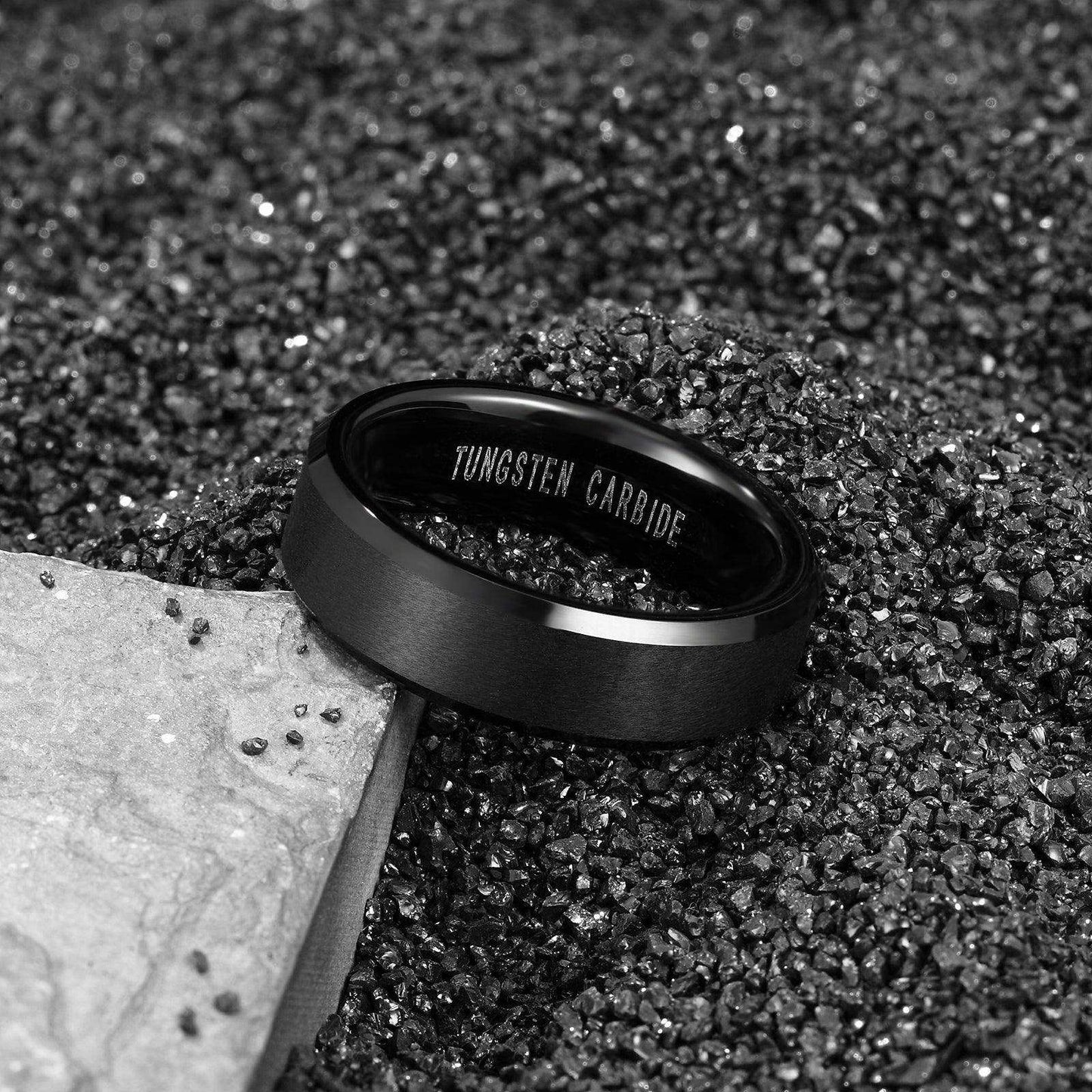 Matte Finish Black Band - Nikoghos Jewelry