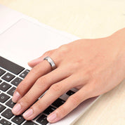Matte Finish Silver Ring - Nikoghos Jewelry