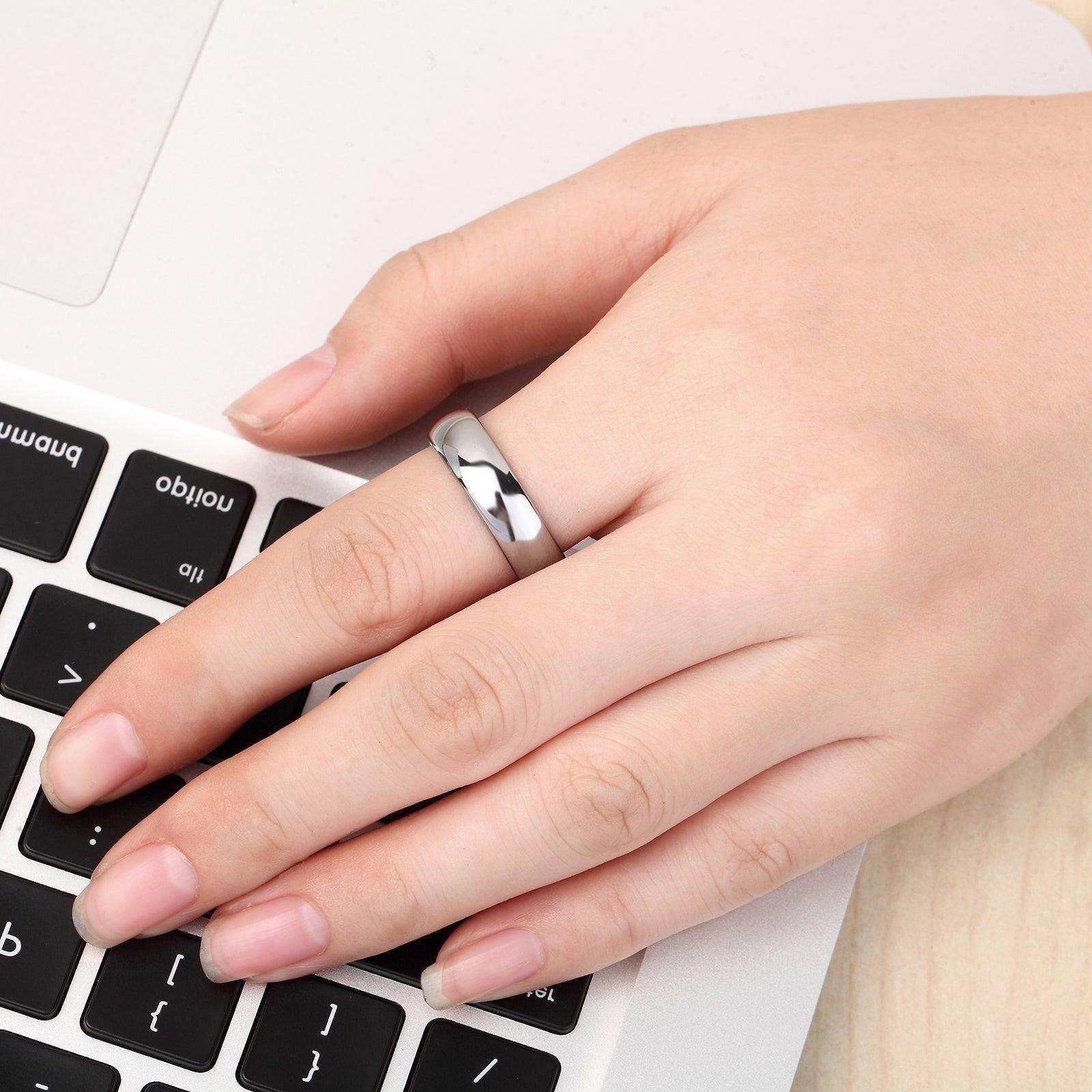 Polished Silver Dome Ring - Nikoghos Jewelry