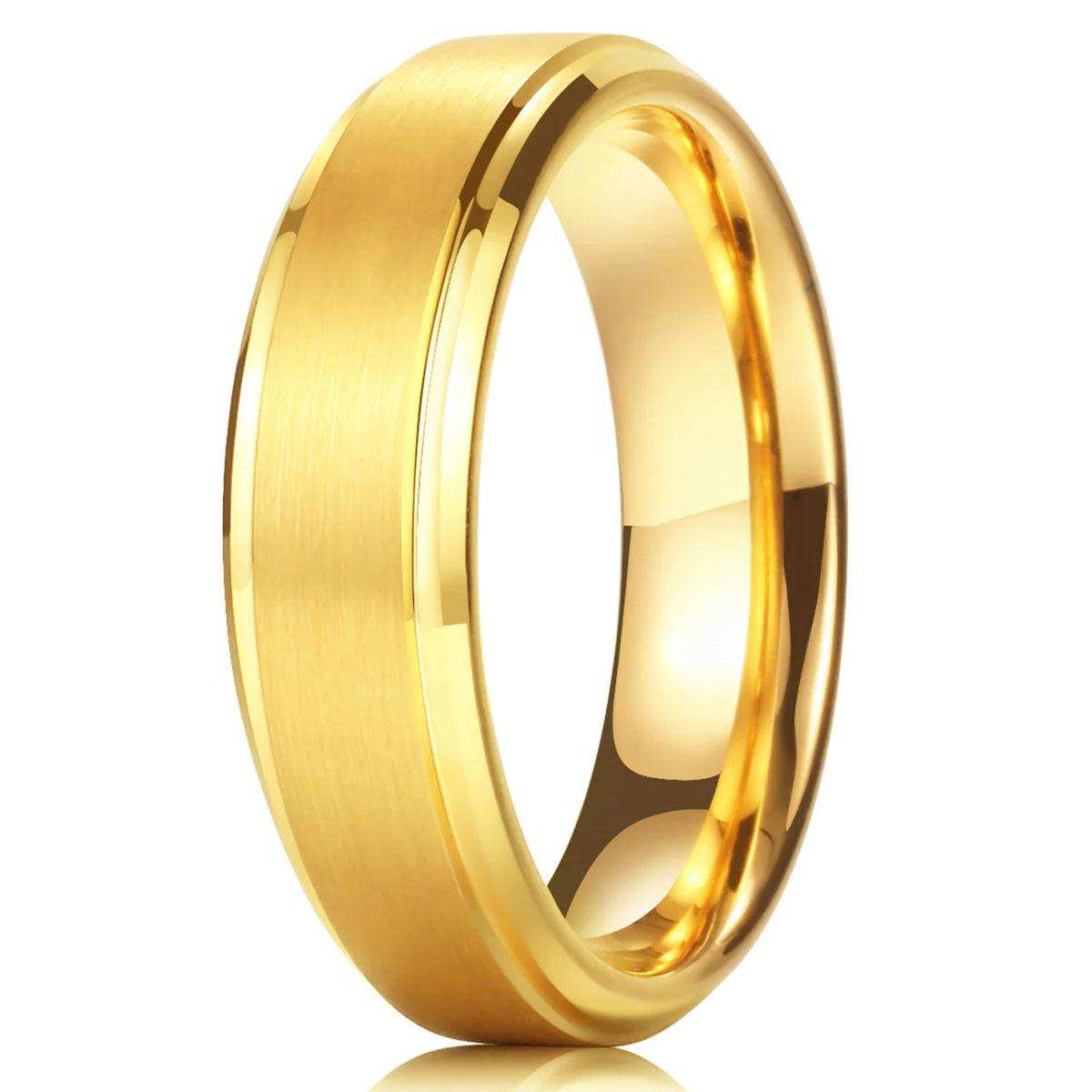 Golden Brushed Elegance Ring - Nikoghos Jewelry