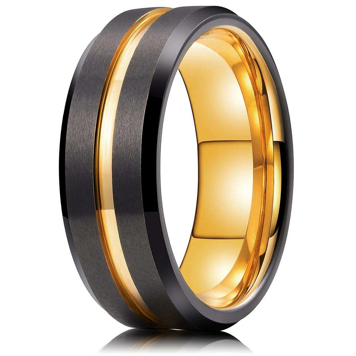 Golden Matte Finish Band - Nikoghos Jewelry