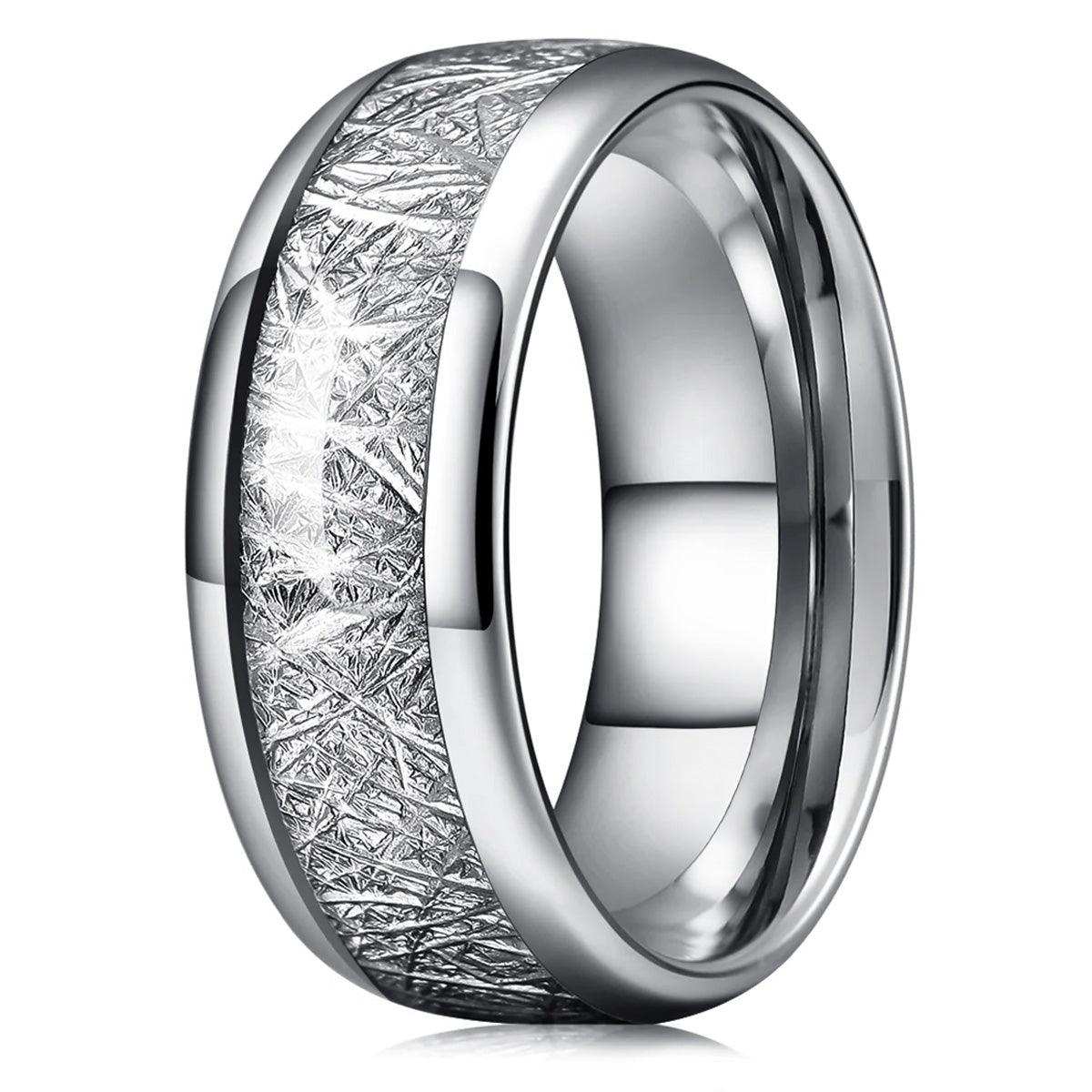 Silver Meteorite Duo Ring - Nikoghos Jewelry