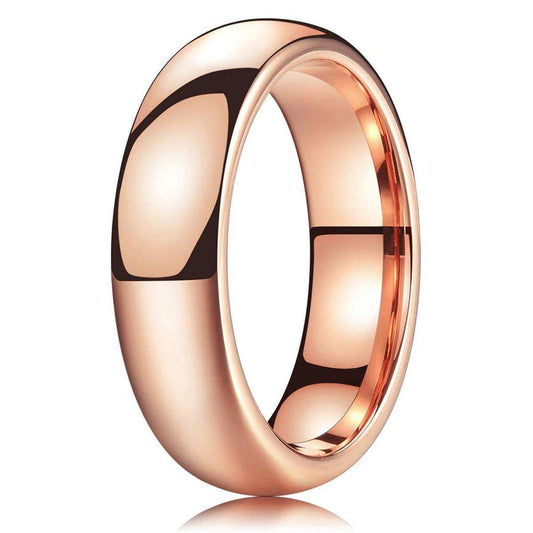 Polished Rose Gold Dome Ring - Nikoghos Jewelry