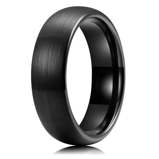 Brushed Finish Black Dome Band - Nikoghos Jewelry