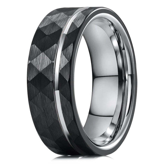 Black Hammered Silver Band - Nikoghos Jewelry