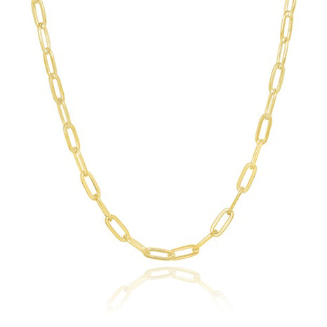 18K Gold Plated Paperclip Chain Necklace