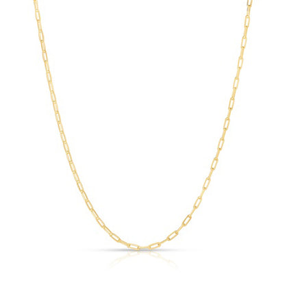 18K Gold Plated Paperclip Chain Necklace