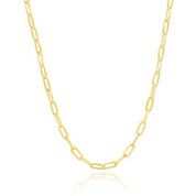 18K Gold Plated Paperclip Chain Necklace
